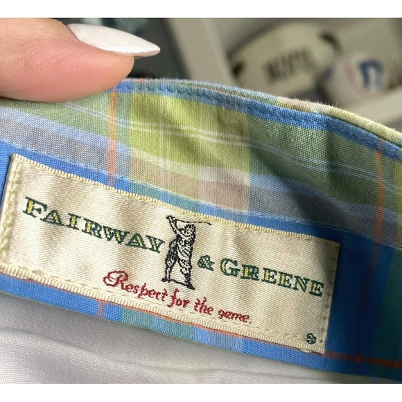 Vintage Fairway Greene Bermuda 100% Cotton Mens Shorts Plaid Golf size 36 preppy - Picture 3 of 5